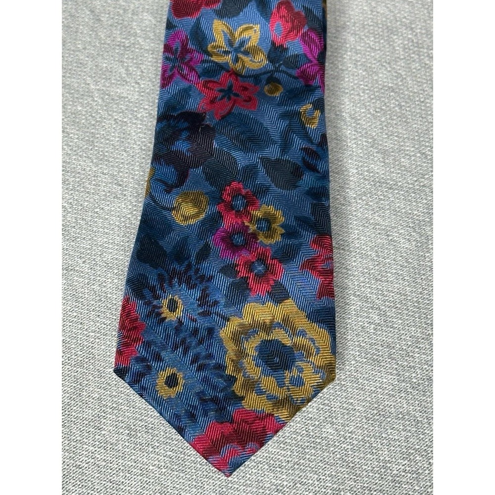 ETRO Men's Silk Floral Neck Tie Wedding Office 59" x 3"  VTG Imported